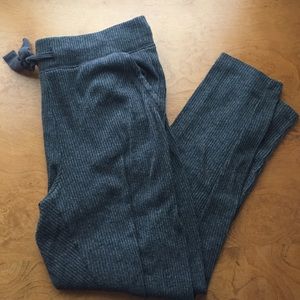 LOFT lounge Grey Ribbed jogger pants